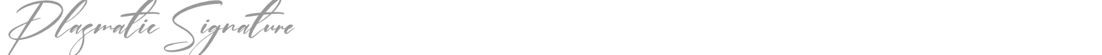 Plasmatic Signature font preview